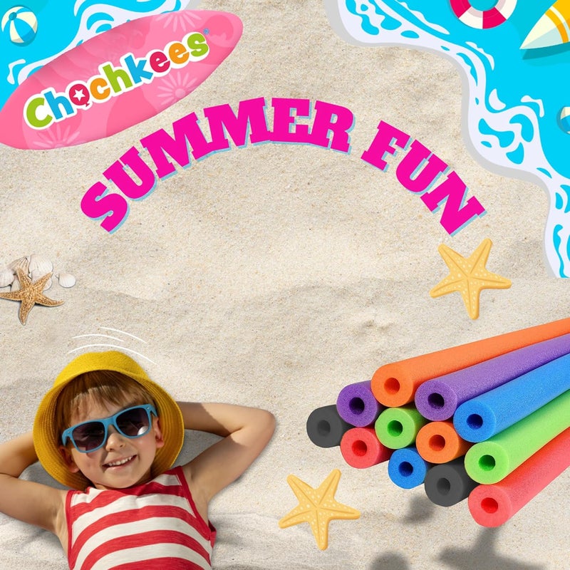 Chochkees Floating Pool Noodles Foam Tube 2-Pack, Thick Hollow Noodles for Floating in The Swimming Pool, 52" Inches Long - Image 2